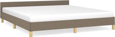 vidaXL Bedframe Stof Taupe 160x200 cm - Zonder Matras
