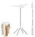 Omgoods - Sèche-linge pliable peu encombrant - 140 cm, Acier inoxydable