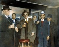 Merkloos / Sans marque Posterazzi Npatrons Of An Unidentified American Speakeasy during Prohibition In The 1920S: Oil Over A Photograph. Poster Print by (45,7 x 61 cm)