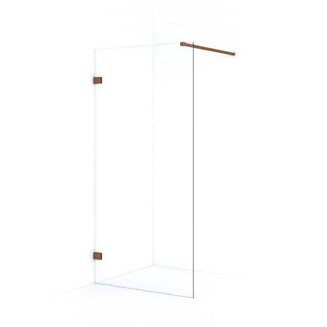 Maxaro Inloopdouche Diamond 90cm 8mm Helder Veiligheidsglas Koper - 6095738382317