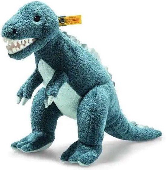 Steiff Soft Cuddly Friends Thaisen T-Rex - 35 cm - Blauw