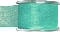 Merkloos Santex Hobby/decoratie sierlint - mintgroen - organza - 4 cm x 20 meter - cadeaulint/striklint