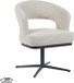 LABEL51 Monaco Chaise de salle à manger - Naturel - Tissu Royal - Métal Noir