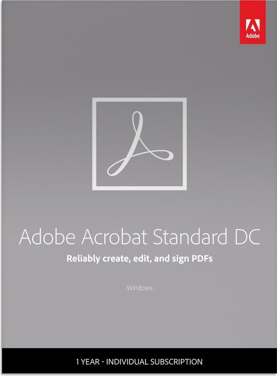 Adobe Acrobat Standard DC - 1 Gebruiker - 1 Jaar - Windows