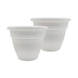 The HC Companies Plantenbakken, Wit, 16" (Pack van 2)