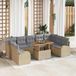Prolenta Maison Exclusive Tuinset met tuinbank, 10 stuks, beige, van polyrotan