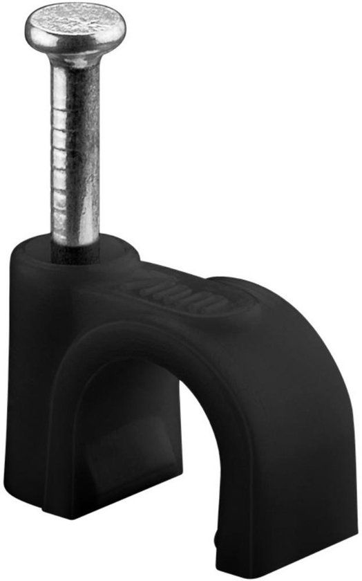 Goobay kabelklemmen met spijker | max. 7mm | 100 stuks | zwart