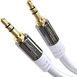 KabelDirekt Aux audio jack kabel 3,5mm 7,5m wit
