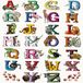 Decopatch papier, alfabet, losse bladeren, 300 x 400 mm, 20 stuks