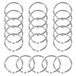 20 stuks metalen ringbanden voor losse bladeren, ringbandringen, zilverfolie, 25 mm, voor kantoor en school, zilver