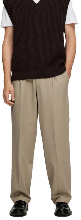 SELECTED 220 Finn Flex Loose Fit Broek Greige M Man