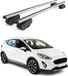 Omac Barres de toit en aluminium pour Ford Fiesta Active 2018-2023 – City Crash – Iso/pas 11154:2006 – Antivol inclus – Charge max 75 kg – 2 barres argent