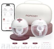 Momcozy M5 Smart Handsfree Borstkolf - 2 Stuks - Elektrisch - Wit/Rood