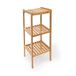 Relaxdays badkamerrek bamboe, met 3 planken, HxBxD: ca. 79 x 33 x 33 cm, voor keuken of badkamer, stijlvol, natuur