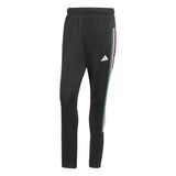 adidas Hombre WORKOUT ESSENTIALS ALL-SET 3-STRIPES KNIT PANT, black/team dark green/white/better scarlet, M