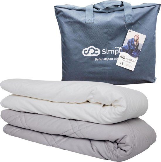 Verzwaringsdeken Set Katoen 6 KG - 200 x 140 - Wit