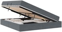 vidaXL Opbergbed met matras, Donkergrijs, 160 x 200 cm, Fluweel