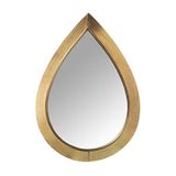 Wandspiegel van metaal in goud