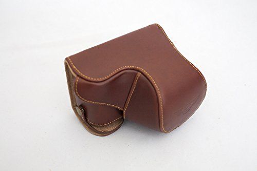 TP Handgemaakte Echt Lederen Camera Case Bag Cover voor Sony NEX-5T NEX-5R - Bruin