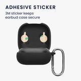 kwmobile cover voor oordopjes case - geschikt voor Anker soundcore Liberty Buds - Trendy beschermhoes draadloze oordopjes in zwart