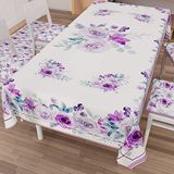 PETTI Artigiani Italiani - Tafelkleed, vuilafstotend, rechthoekig, voor keukentafel, bloemenpatroon, 02 x 12 zitplaatsen (140 x 240 cm), 100% Made in Italy