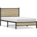 Maison Exclusive - Lit exclusif en métal, finition chêne Sonoma, sans matelas, dimensions 100x190 cm
