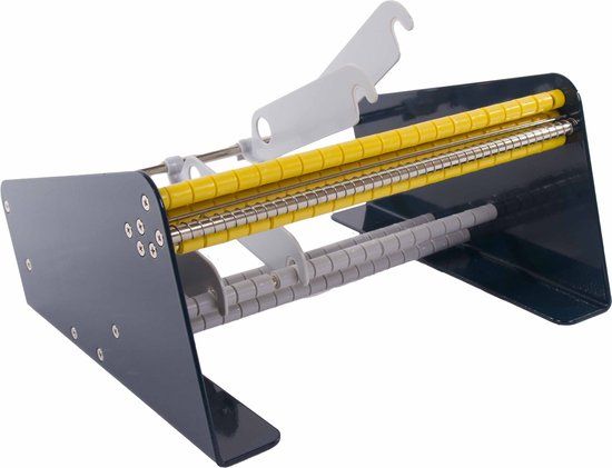 Kortpack Etiketten dispenser breed blauw geel + Kortpack pen (050.0602)