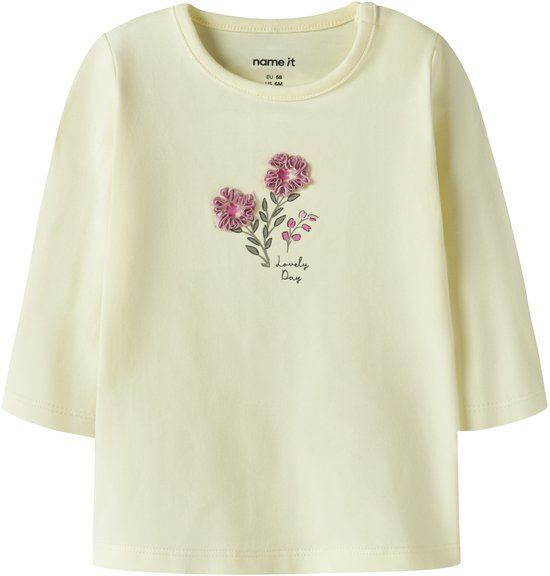 NAME IT - NBFDULLA LS TOP BOX - Baby - Lange mouwen shirts - Maat 74 - Katoen/Elastaan - Pear Sorbet