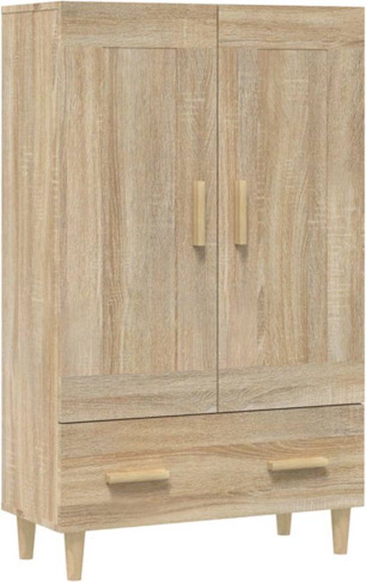 vidaXL Hoge kast 70x31x115 cm bewerkt hout sonoma eikenkleurig