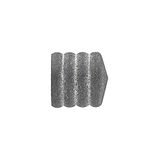 Bedel, Cerusa Bedel, Cerusa hout, diameter 28 | 2 cabochontips | was grijs