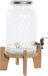 International Distributeur de boissons Robinet - 5,8 Litre - verre/bois - sur rehausseur - robinet/couvercle
