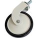 Siso Roulette de meuble TACITUS en métal blanc Ø73,5 mm sans frein
