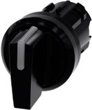Siemens 3SU10022BN100AA0 3SU1002-2BN10-0AA0 Knevelschakelaar Kunststof frontring, Verlicht Knevel Zwart 2 x 45 ° 1 stuk