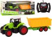 LEAN TOYS Tracteur télécommandée avec remorque Rc 1:16 Télécommande verte