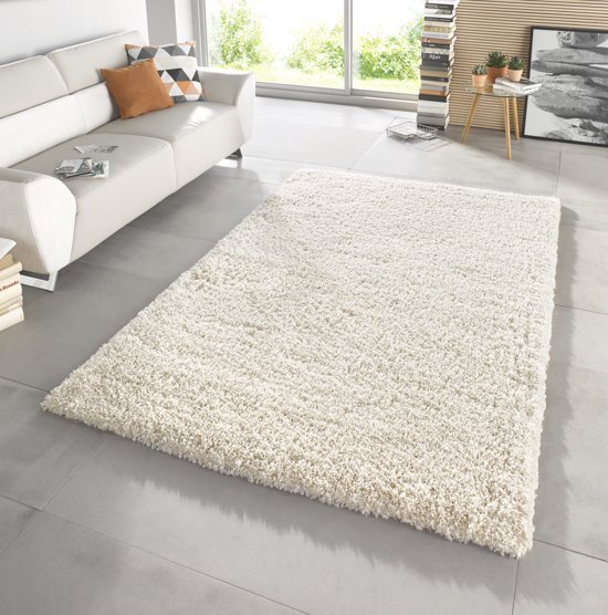 Mint rugs Effen Vloerkleed Venice - gemÃªleerd CrÃ¨me 80 x 150 cm