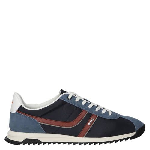 BOSS ORANGE suède sneakers - blauw