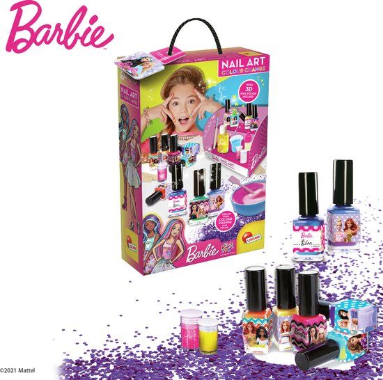 Lisciani - Kit to create Makeup Barbie Studio Color Change Nagellak - 15 Onderdelen