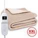 Seranova Couverture chauffante électrique XXL - 180x160 cm - Couverture supérieure 2 personnes - Couverture chauffante - Polaire Sherpa double face - Crème beige