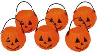 Fiestas Guirca mini citrouille seaux 5 cm - 12x pièces - Orange