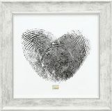 Deknudt Frames fotolijst S46EE1 - wit met zilver biesje - 30x30 cm