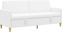 vidaXL Zitbank met opbergruimte Wit Polyester 192 x 78 x 87 cm