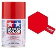Tamiya Hobbyverf Acrylverf - TS-95 Pure Red - Metallic - Gloss - Acryl Spray - Verf spuitbus - 100 ml