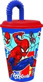 Tataway glas 430 ml met Spiderman Mob Rules-rietje