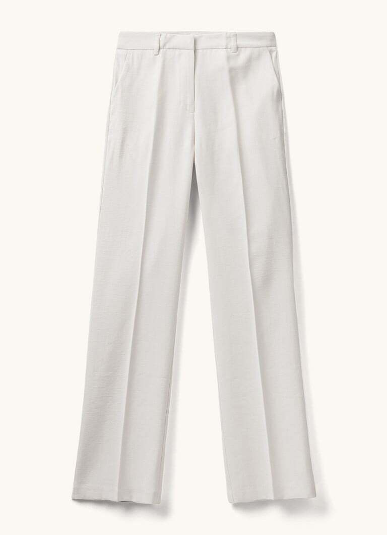 Benetton Benetton High waist straight fit pantalon met steekzakken