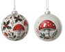 Decoris Kerstbal op draad polyfoam shiny mushroom 2ass 1 stuk