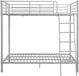 Vente-unique Lit superposé métal argenté 140 x 190 cm
