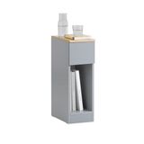 SoBuy FBT111-HG Nachtkastje - Bijzettafel met Lade - 20x35x60cm - Grijs