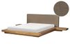 Beliani ZEN - Tweepersoonsbed - Lichtbruin/Taupe - 160 x 200 cm - MDF