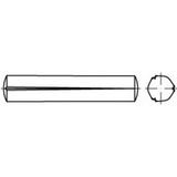 TOOLCRAFT Gekerfde conische pen 4 mm Staal 100 stuk(s)