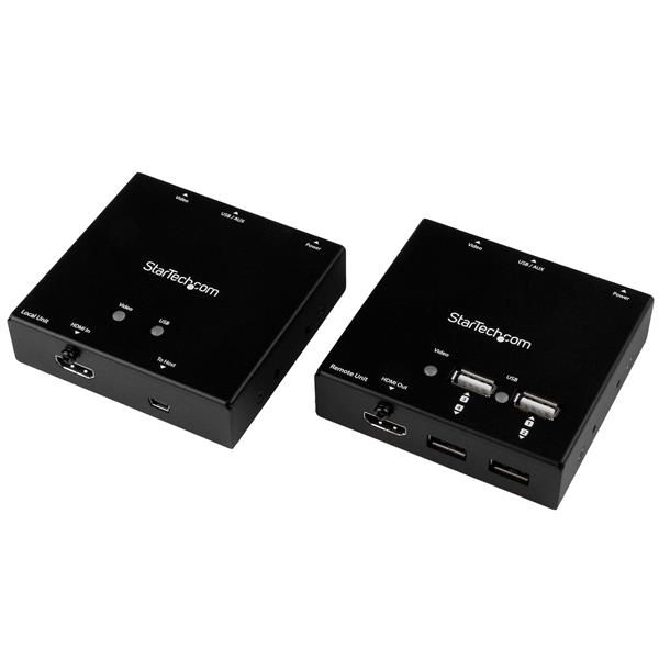 StarTech.com HDMI over CAT6 Extender met 4-poorts USB Hub 50m 1080p - Zwart